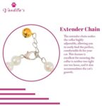VANDITA'S Cat/Puppy Pearl Jewellery Collar with Multicolour Bells ( OFF WHITE ) - Image 3