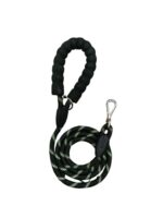 VANDITA'S Premium Reflective Rope Dog Leash | Heavy Duty Braided Pet Lead with Soft Foam Padded Handle & 360° Swivel Metal Clip | Durable Walking, Training & Running Leash for Small, Medium & Large Dogs