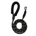 VANDITA'S Strong Reflective Dog Leash | Premium Braided Rope Lead with Safety Lock Clip, Soft Foam Handle & Heavy Duty Hardware for Small, Medium & Large Dogs