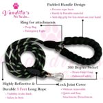 VANDITA'S Premium Reflective Rope Dog Leash | Heavy Duty Braided Pet Lead with Soft Foam Padded Handle & 360° Swivel Metal Clip | Durable Walking, Training & Running Leash for Small, Medium & Large Dogs - Image 2