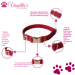 Luxury Red Velvet Dog Collar | Soft Adjustable Pet Collar with Premium Metal Buckle | Comfortable, Durable & Stylish Collar for Small, Medium & Large Dogs - Image 5