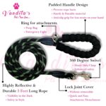 VANDITA'S Premium Reflective Rope Dog Leash | Heavy Duty Braided Pet Lead with Soft Foam Padded Handle, 360° Swivel Metal Clip & O-Ring | Strong Walking & Training Leash for Small, Medium & Large Dogs - Image 2