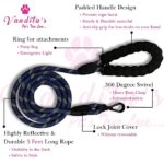 VANDITA'S Strong Reflective Dog Leash | Premium Braided Rope Lead with Safety Lock Clip, Soft Foam Handle & Heavy Duty Hardware for Small, Medium & Large Dogs - Image 7