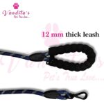 VANDITA'S Strong Reflective Dog Leash | Premium Braided Rope Lead with Safety Lock Clip, Soft Foam Handle & Heavy Duty Hardware for Small, Medium & Large Dogs - Image 11