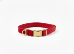 Luxury Red Velvet Dog Collar | Soft Adjustable Pet Collar with Premium Metal Buckle | Comfortable, Durable & Stylish Collar for Small, Medium & Large Dogs