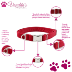 Luxury Red Velvet Dog Collar | Soft Adjustable Pet Collar with Premium Metal Buckle | Comfortable, Durable & Stylish Collar for Small, Medium & Large Dogs - Image 7