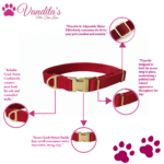 Luxury Red Velvet Dog Collar | Soft Adjustable Pet Collar with Premium Metal Buckle | Comfortable, Durable & Stylish Collar for Small, Medium & Large Dogs - Image 3