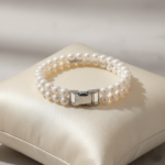 VANDITA'S Pearl Cat & Puppy Collar | Double Strand Faux Pearl Pet Collar with Nickel Quick Release Buckle | Luxury Collar for Cats, Kittens & Small Dogs | White Elegant Pet Necklace - Image 3